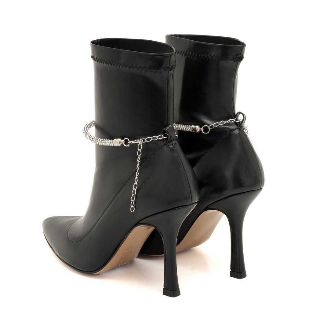 Stem Siyah Kadın Topuklu Stretch Bot