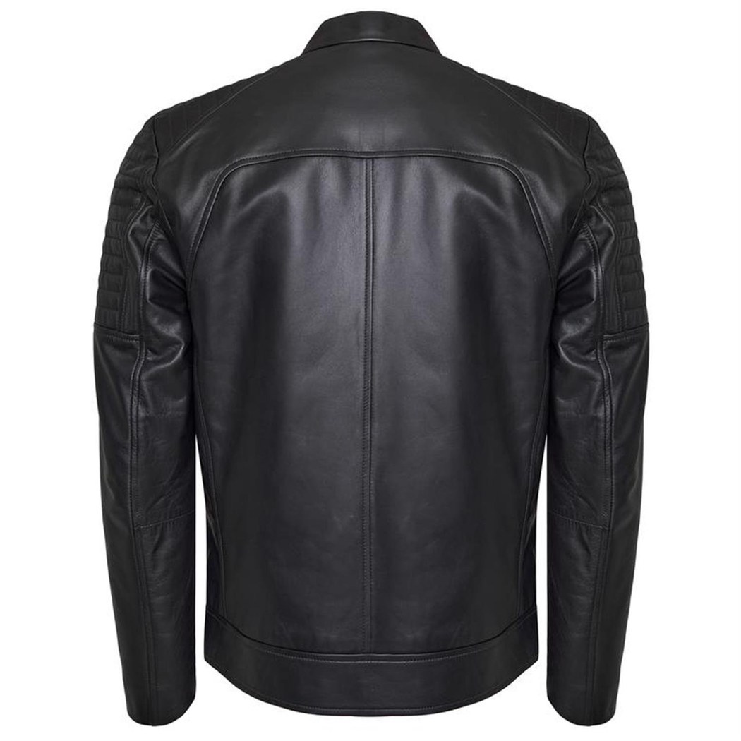 Steven Siyah Erkek Deri Mont