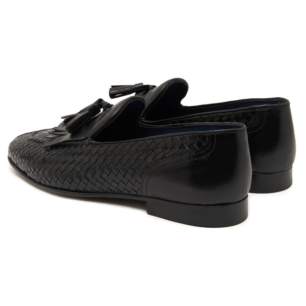 Stew Siyah Erkek Deri Loafer