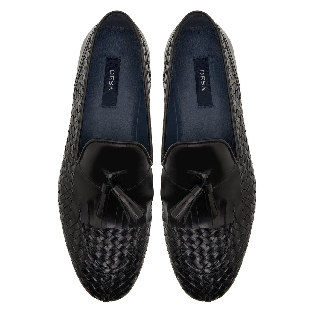 Stew Siyah Erkek Deri Loafer