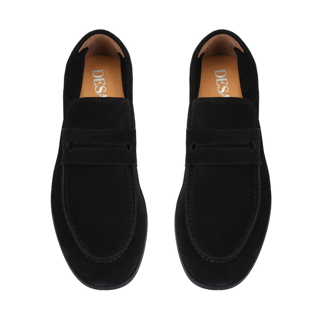 Stewart Siyah Erkek Süet Deri Loafer