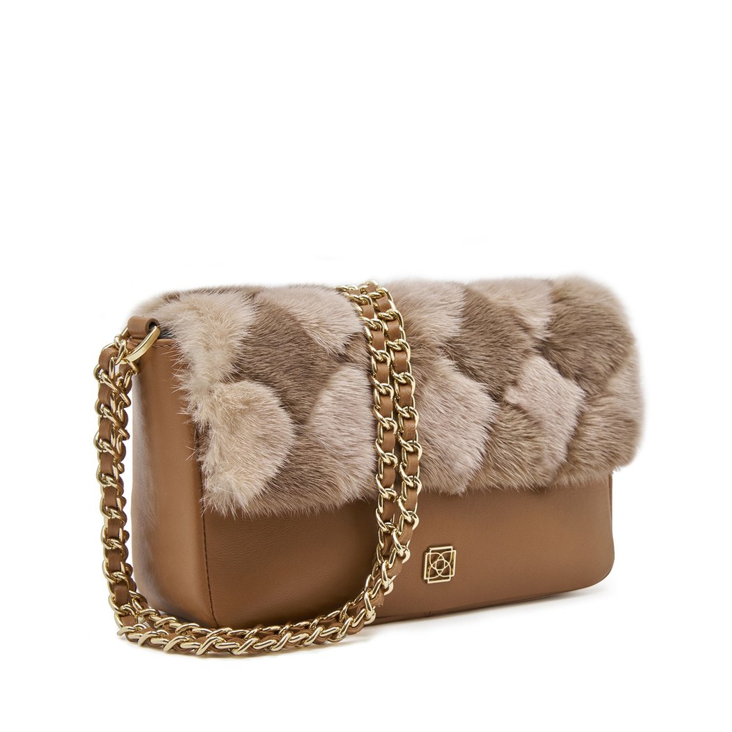 Taba Eimer Kadın Zincir Detaylı Deri Omuz Çantası