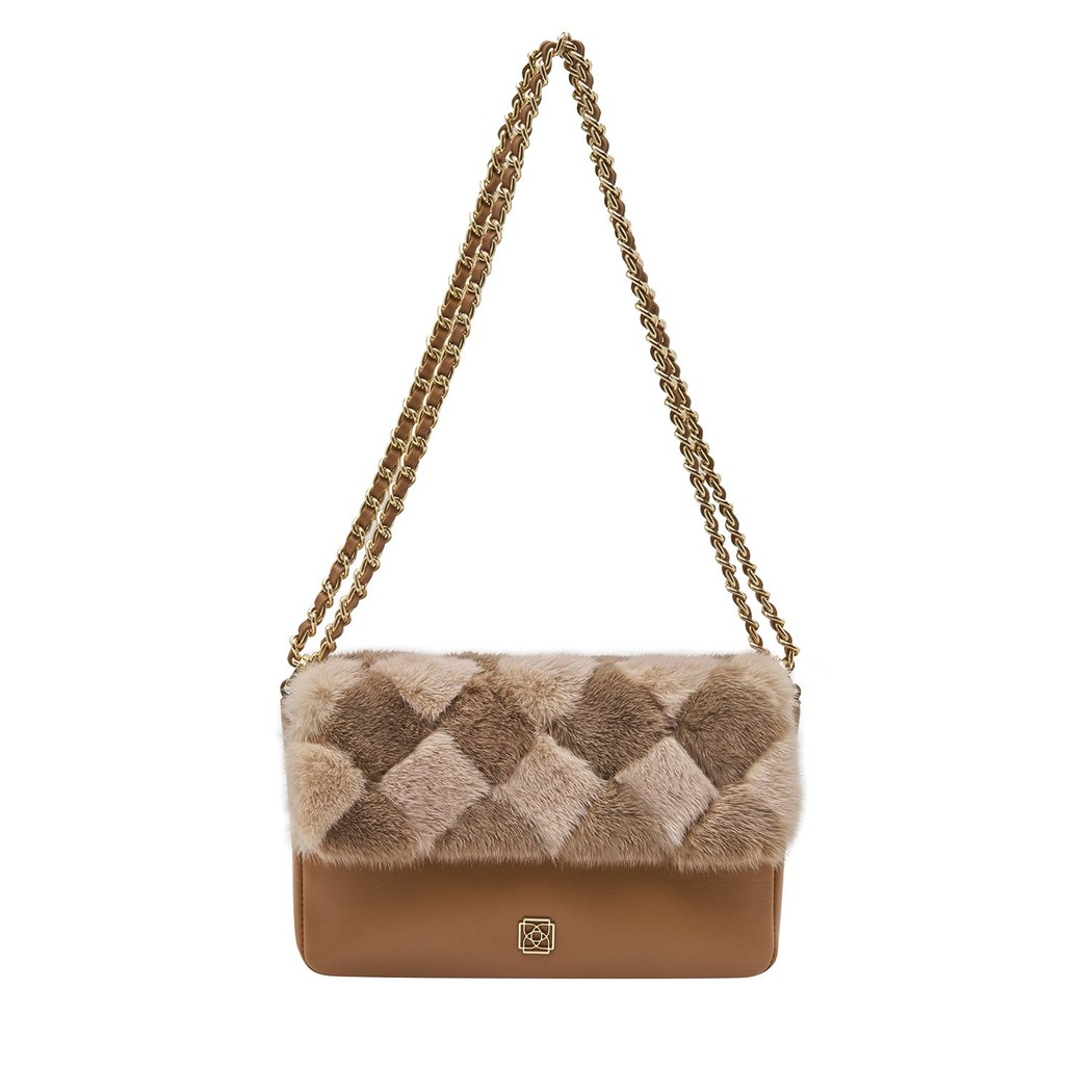 Taba Eimer Kadın Zincir Detaylı Deri Omuz Çantası