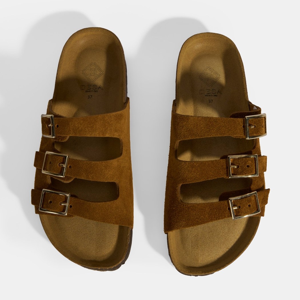 Taba Kadın Toka Detaylı Süet Terlik