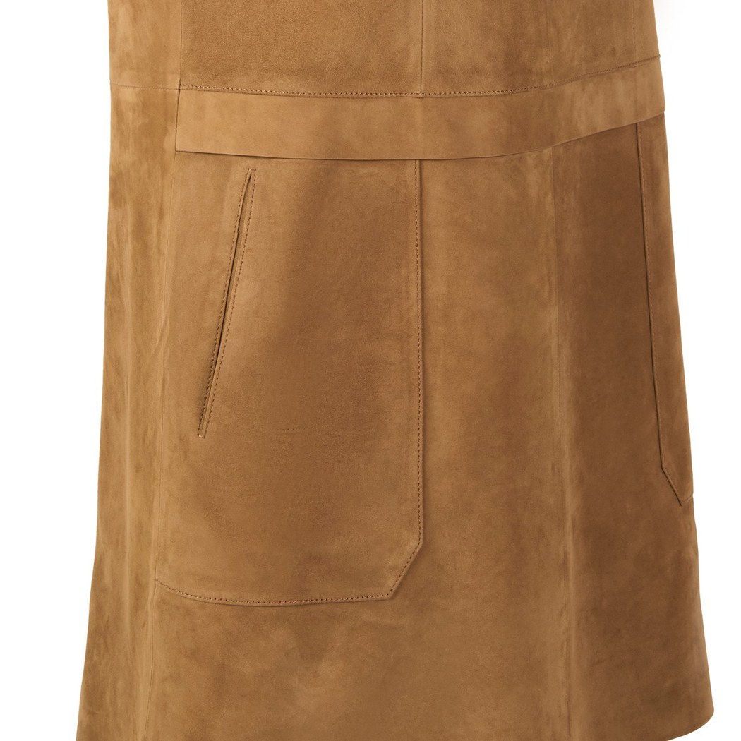 Tarissa Açık Kahve Süet Elbise