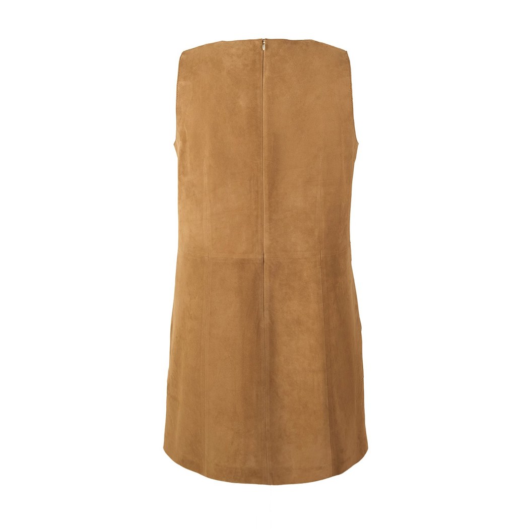 Tarissa Açık Kahve Süet Elbise