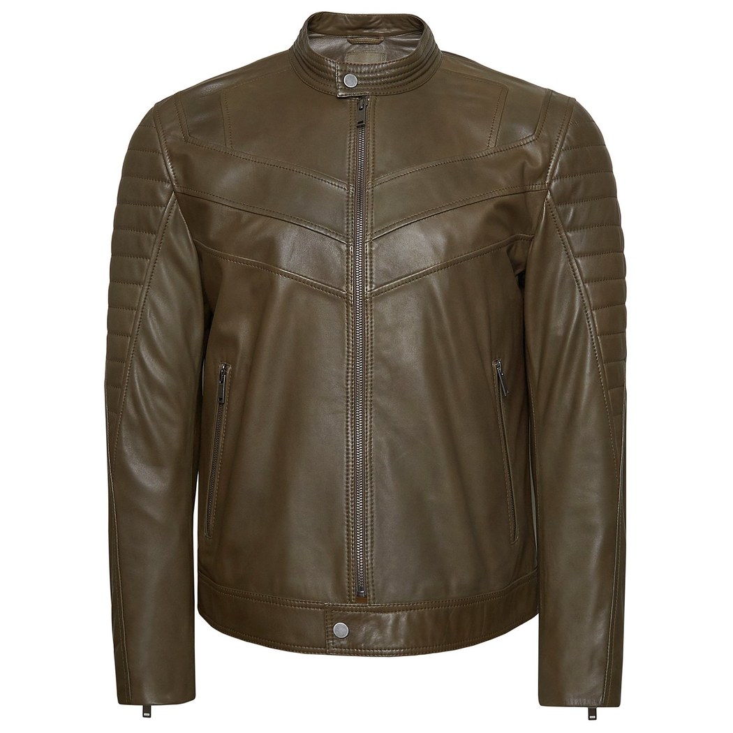 Teddeo Erkek Deri Motorcu Mont