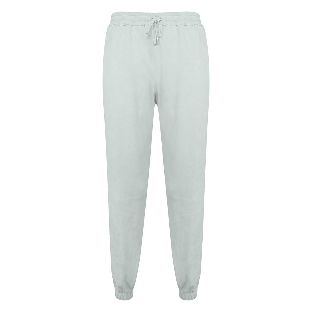 Tekla Yeşil Kadın Yüksek Bel Süet Jogging Deri Pantolon