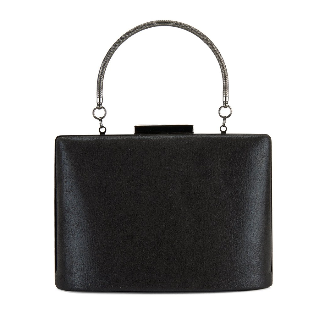 Teresa Siyah Kadın Parlak Taşlı Gece Çantası