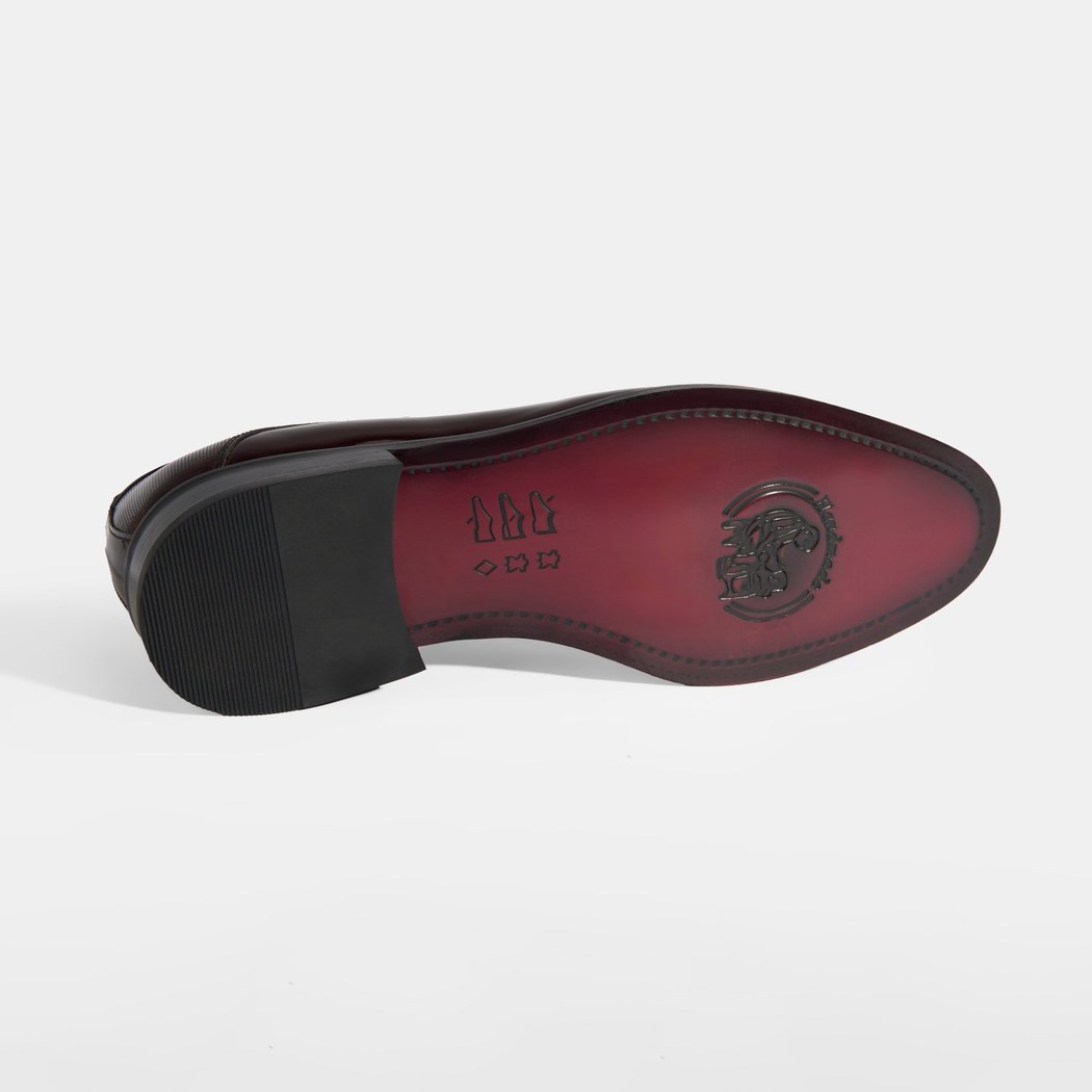 Therese Bordo Erkek Bağcıklı Rugan Klasik Ayakkabı