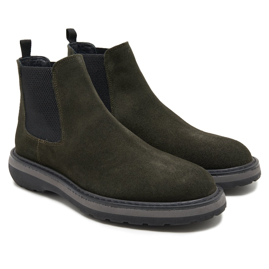 Tina Haki Erkek Yandan Lastikli Süet Deri Chelsea Bot 