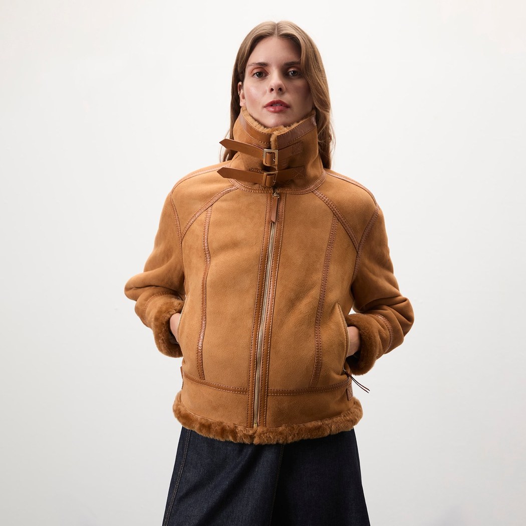 Tinora Kahve Kürk Ceket