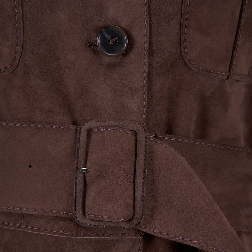 Tiora Kahve Kadın Süet Ceket