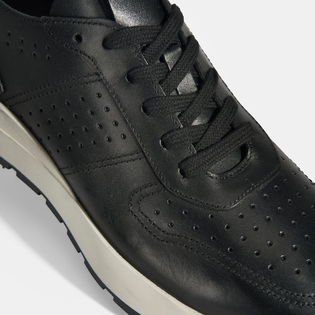 Tressa Siyah Erkek Deri Bağcıklı Günlük Ayakkabı