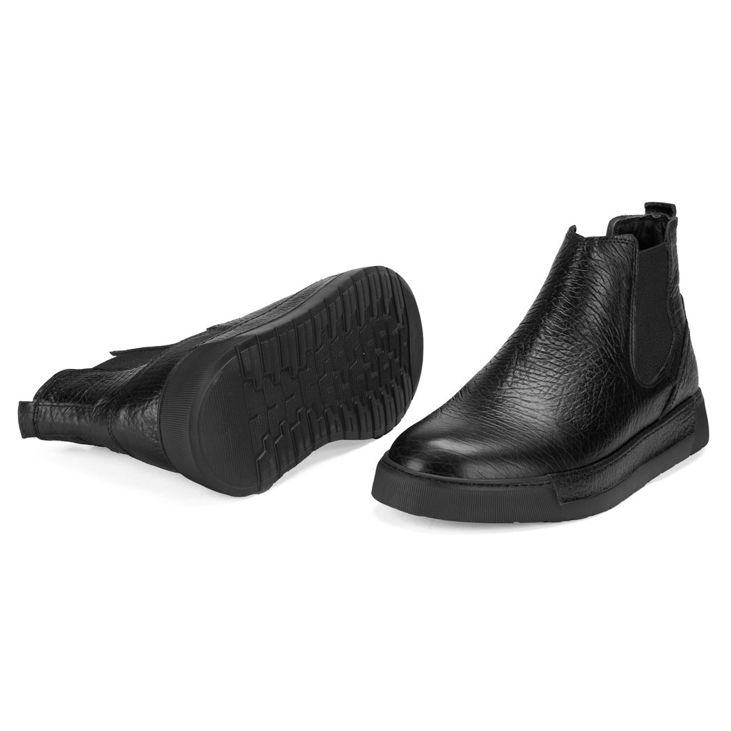 Trevin Siyah Erkek Lastikli Deri Chelsea Bot