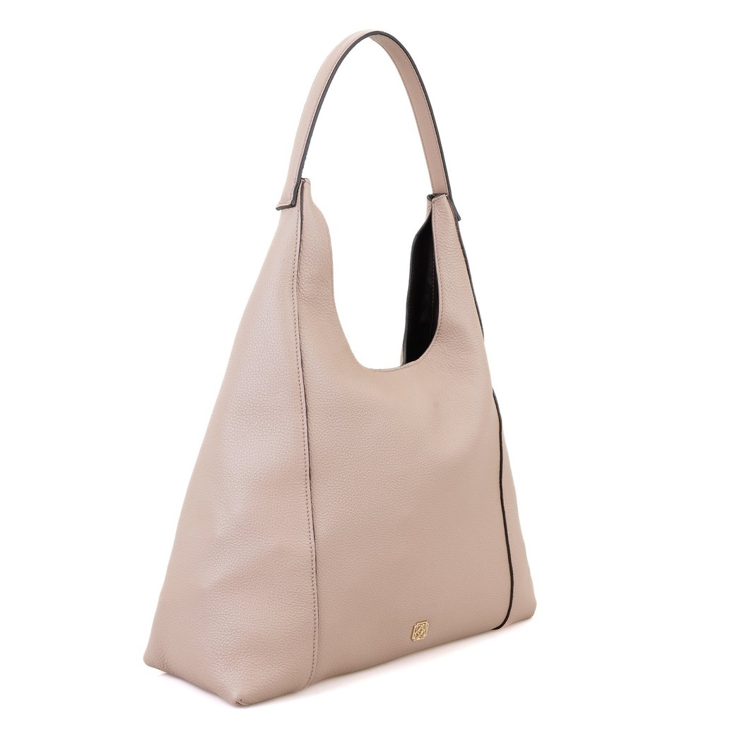 Tulipko Bej Kadın Deri Omuz Çantası
