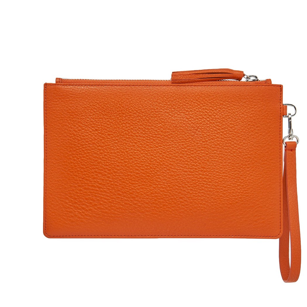 Turuncu Bonni Kadın Deri El Çantası