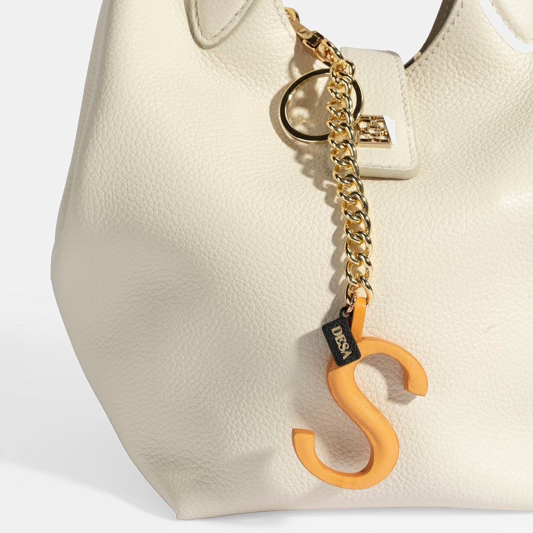 Turuncu S Harfi Deri Anahtarlık