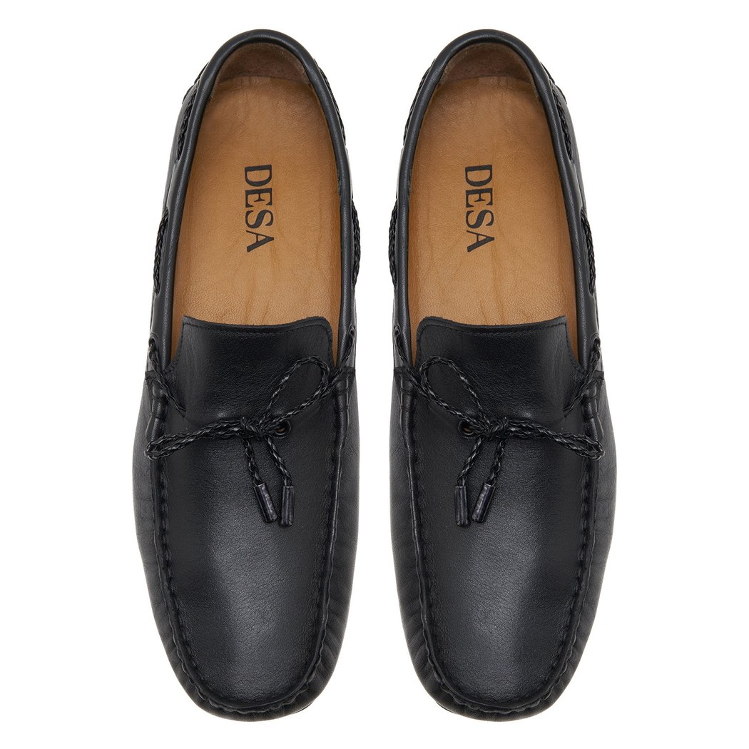 Vald Siyah Erkek Deri Loafer