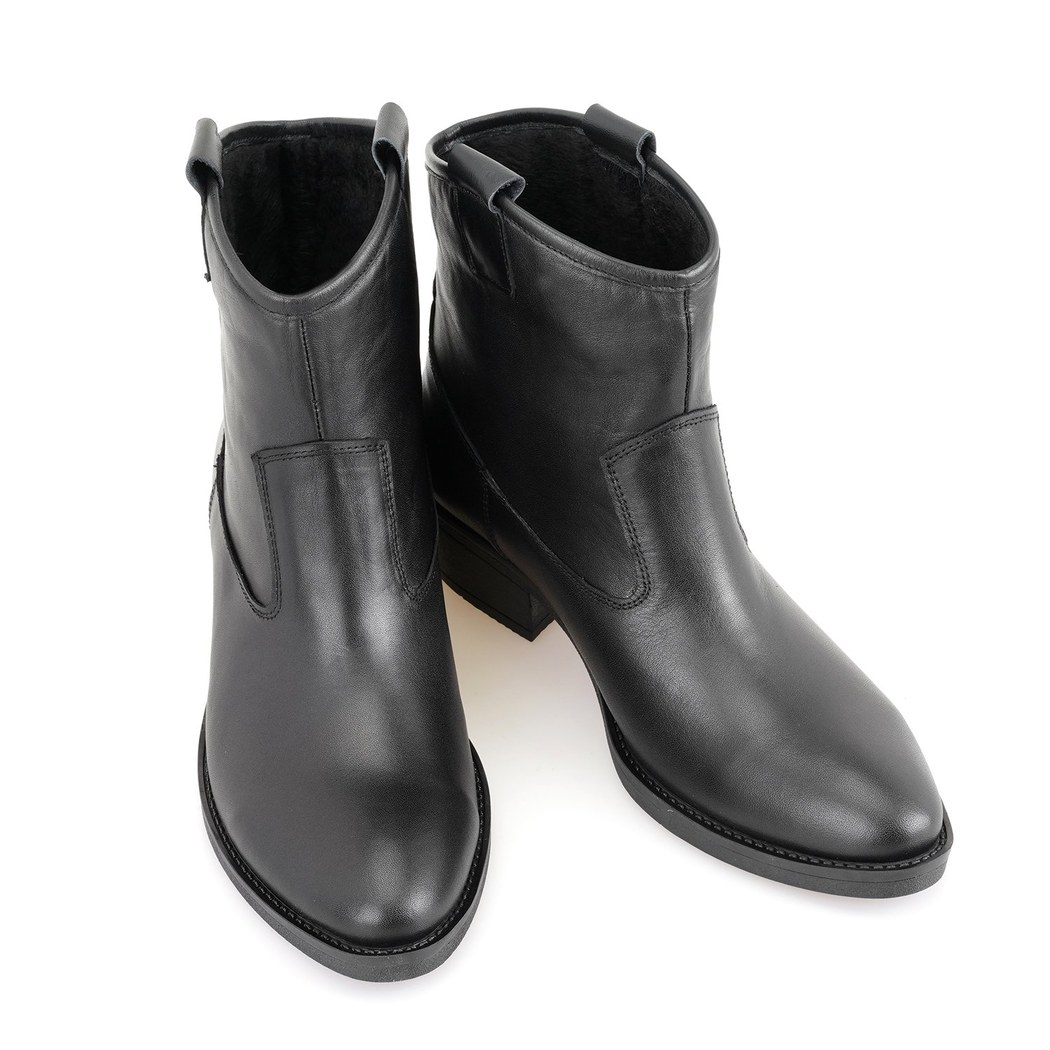 Vaveyla Siyah Kadın Deri Bot