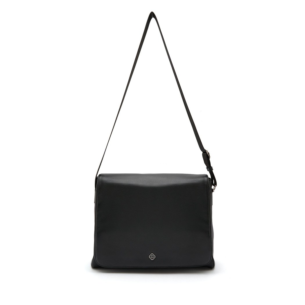 Verena Siyah Erkek Deri Postacı Çantası