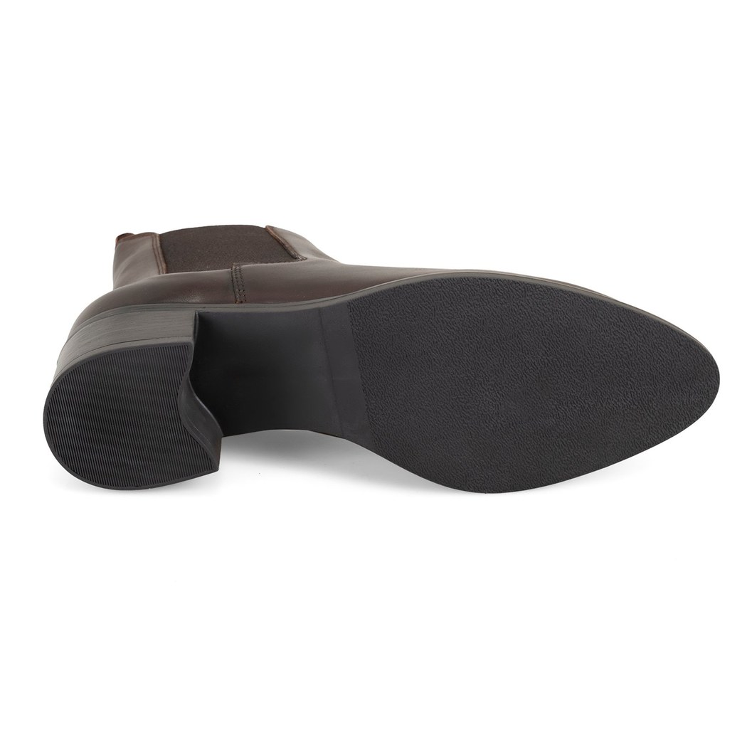 Vien Koyu Kahve Kadın Deri Bot