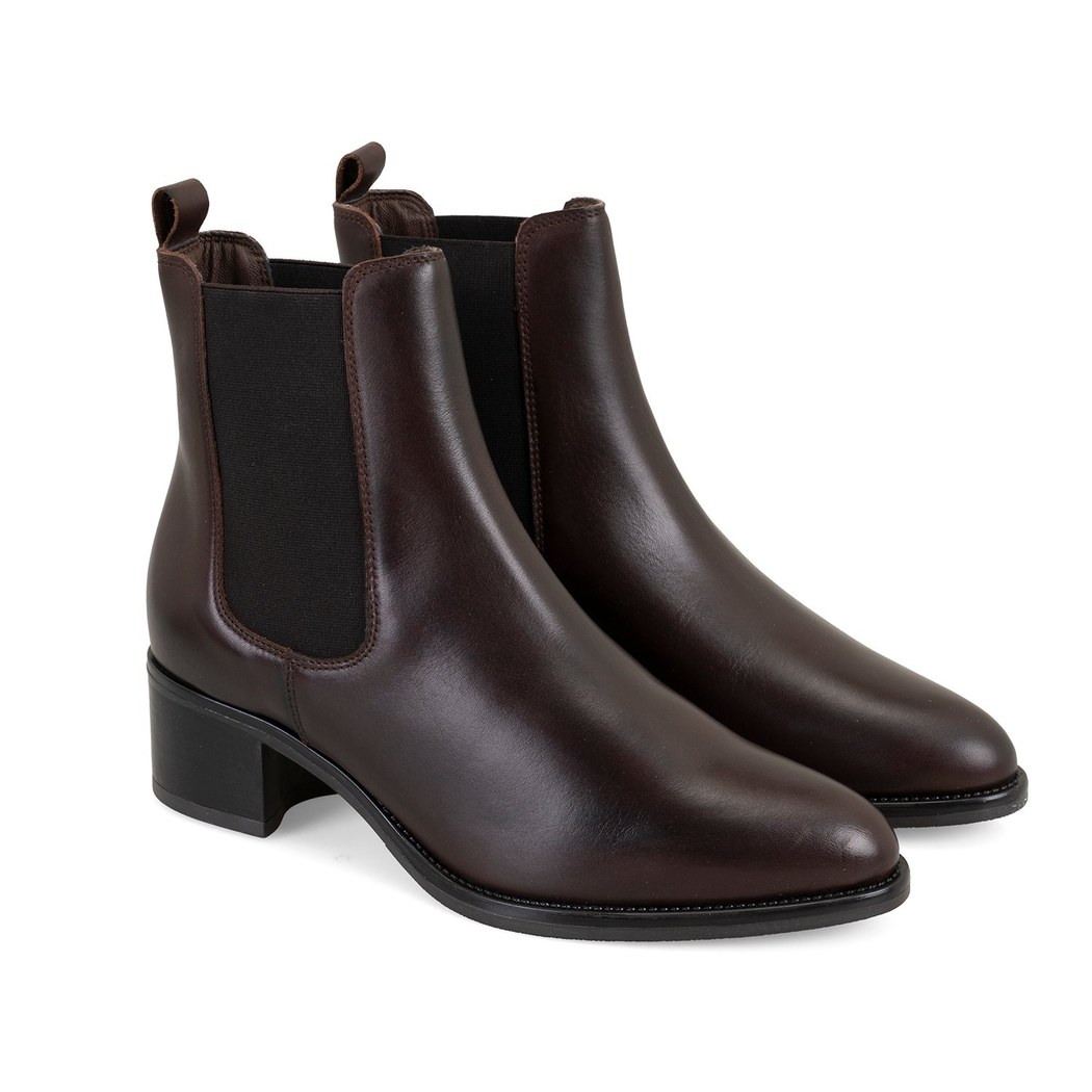 Vien Koyu Kahve Kadın Deri Bot