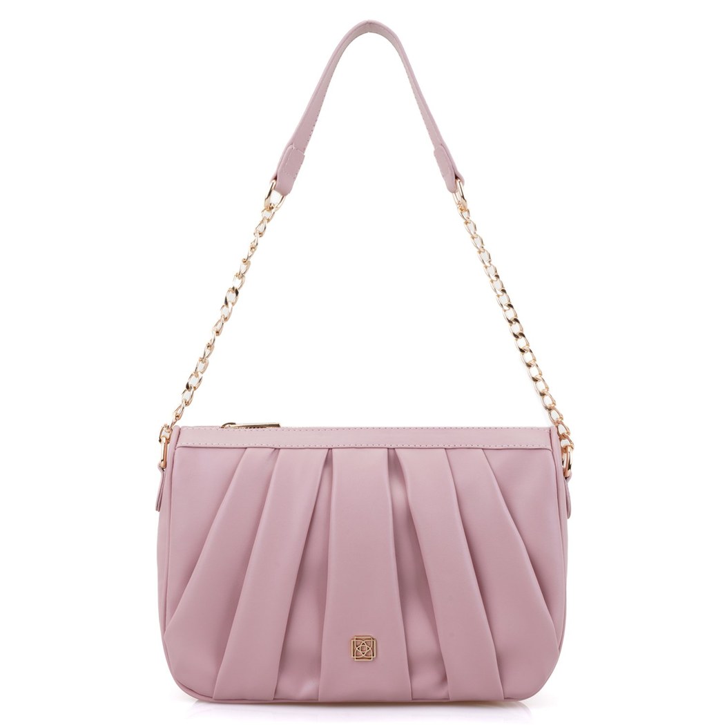 Violet Pudra Kadın Zincir Askılı Omuz Çantası
