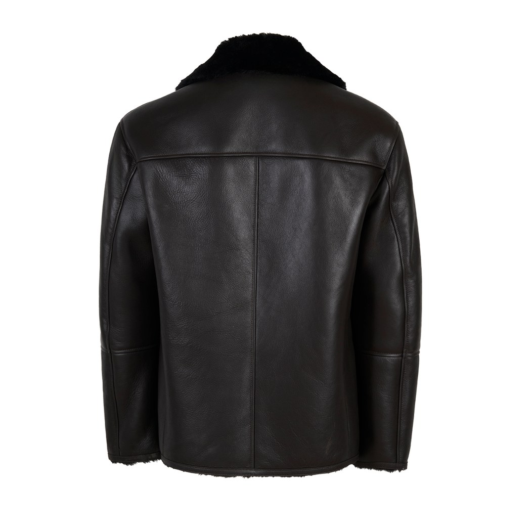 Viony Koyu Kahve Erkek Kürk Ceket