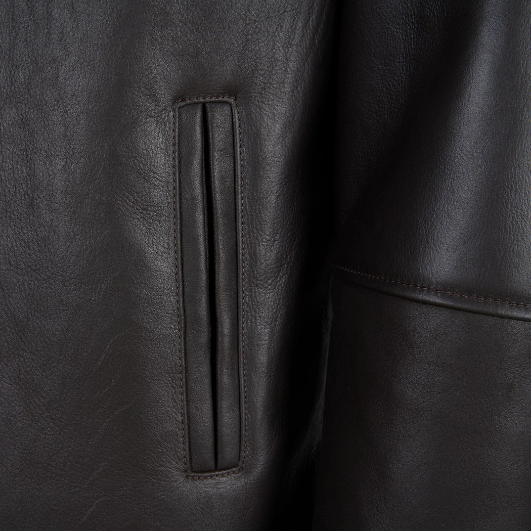 Viony Koyu Kahve Erkek Kürk Ceket