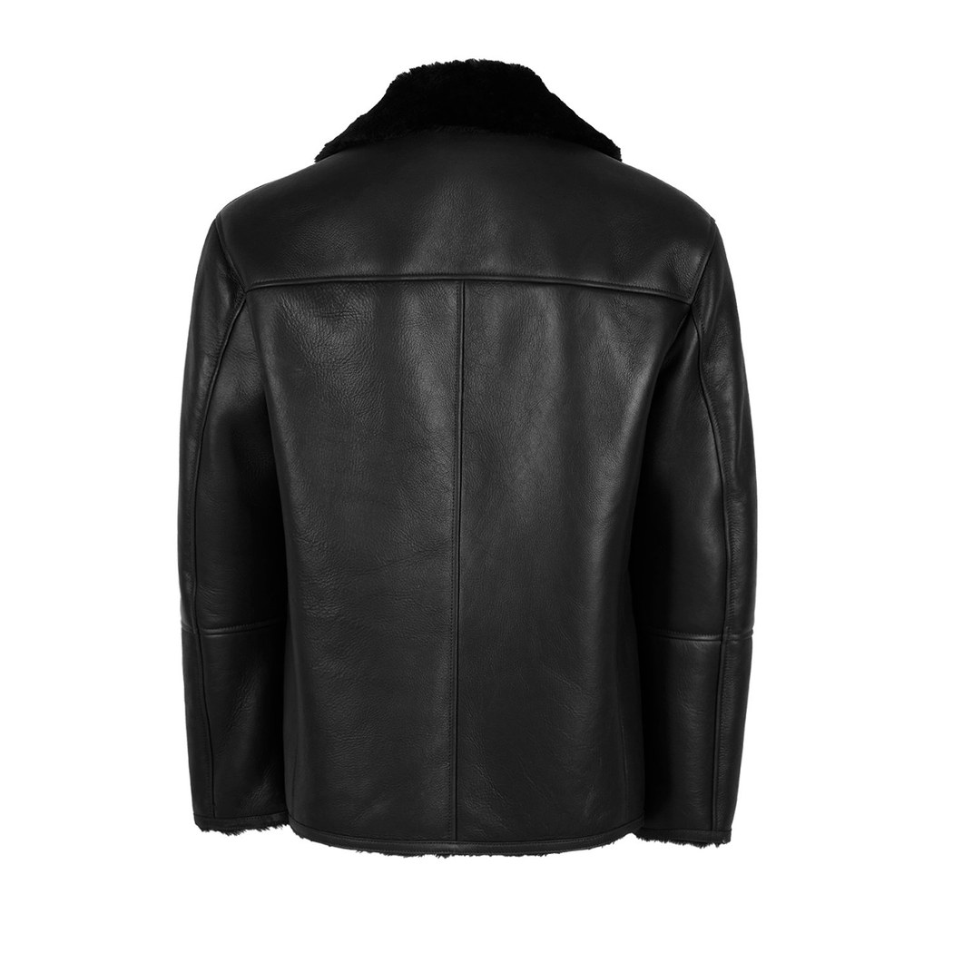 Viony Siyah Erkek Kürk Ceket