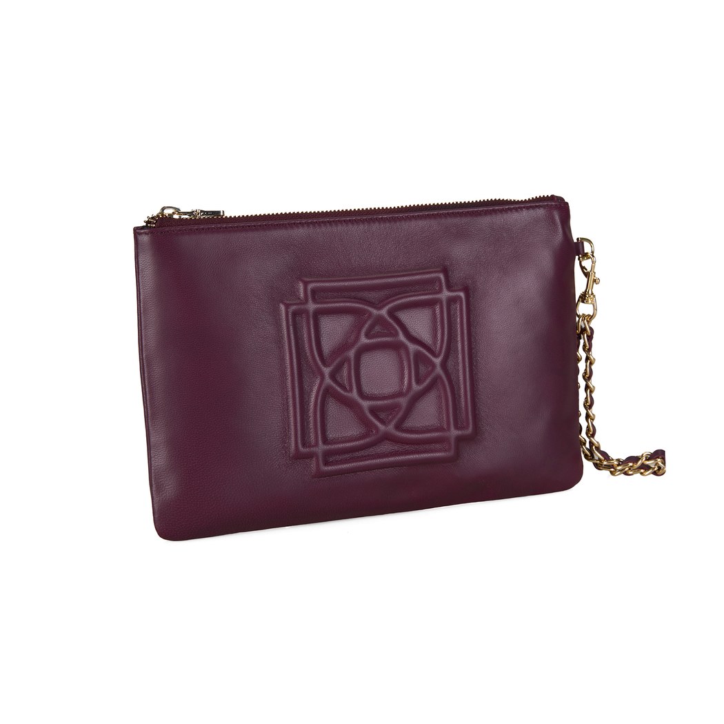 Vionya Bordo Kadın Deri El Çantası