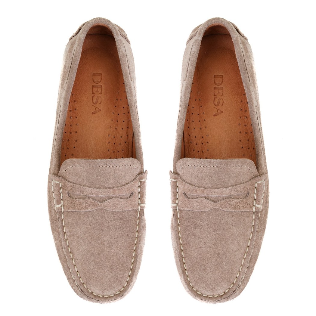 Vizon Kadın Süet Deri Loafer