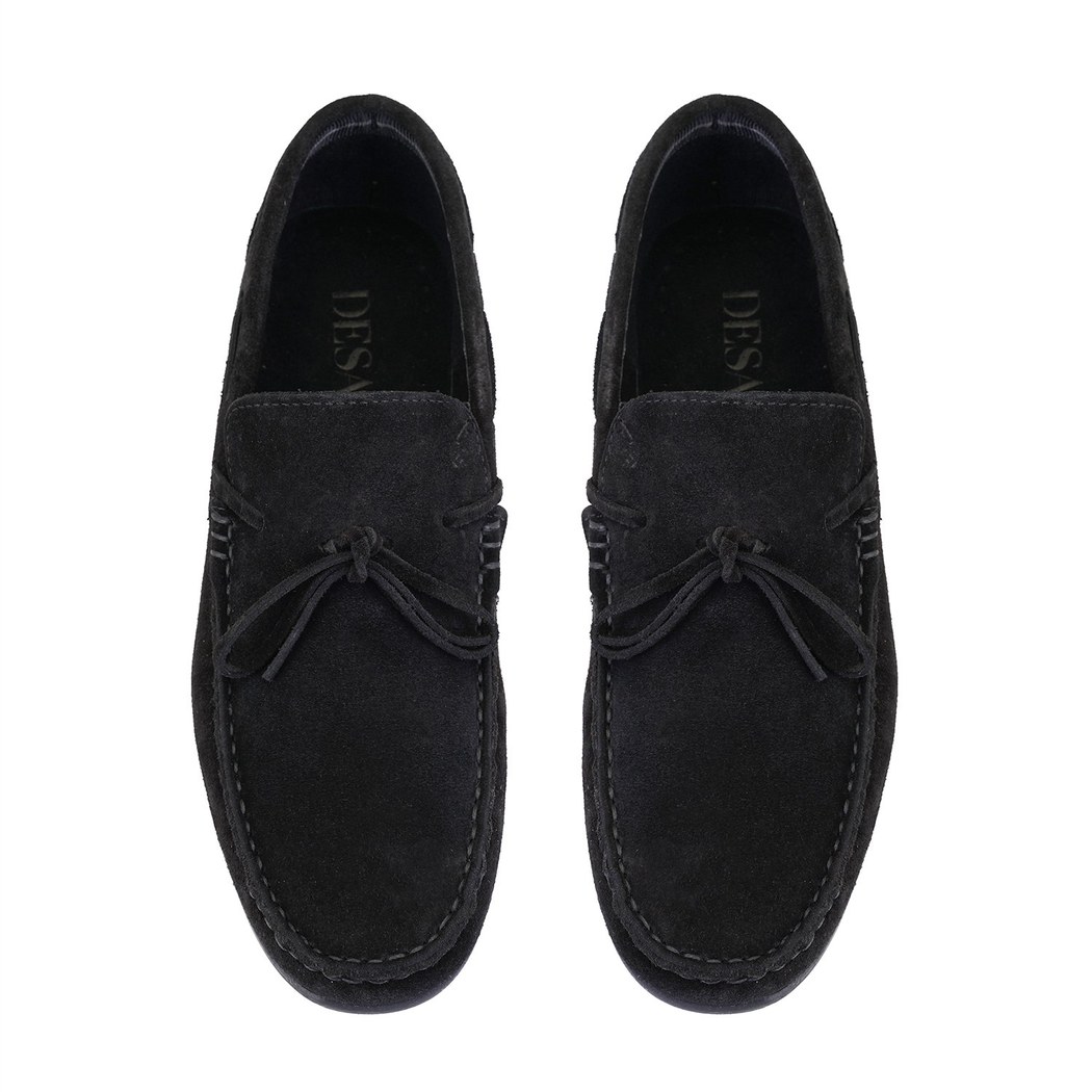 Wilhelm Siyah Erkek Süet Deri Loafer