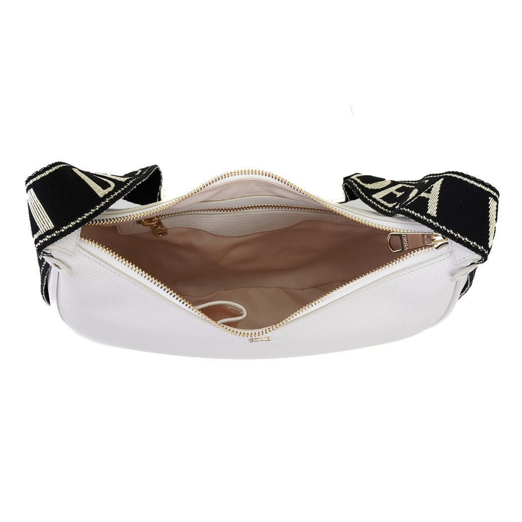 xxx Petunie Beyaz Kadın Desa Logo Askılı Deri Omuz Çantası