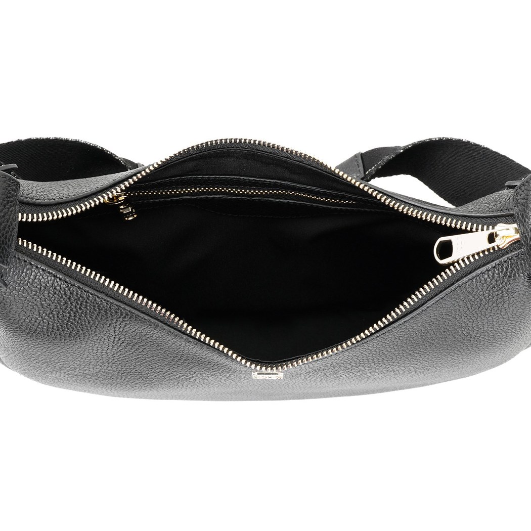 xxx Petunie Siyah Kadın Desa Logo Askılı Deri Omuz Çantası