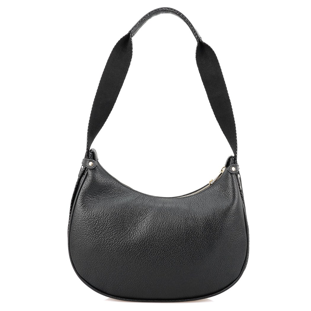 xxx Petunie Siyah Kadın Desa Logo Askılı Deri Omuz Çantası