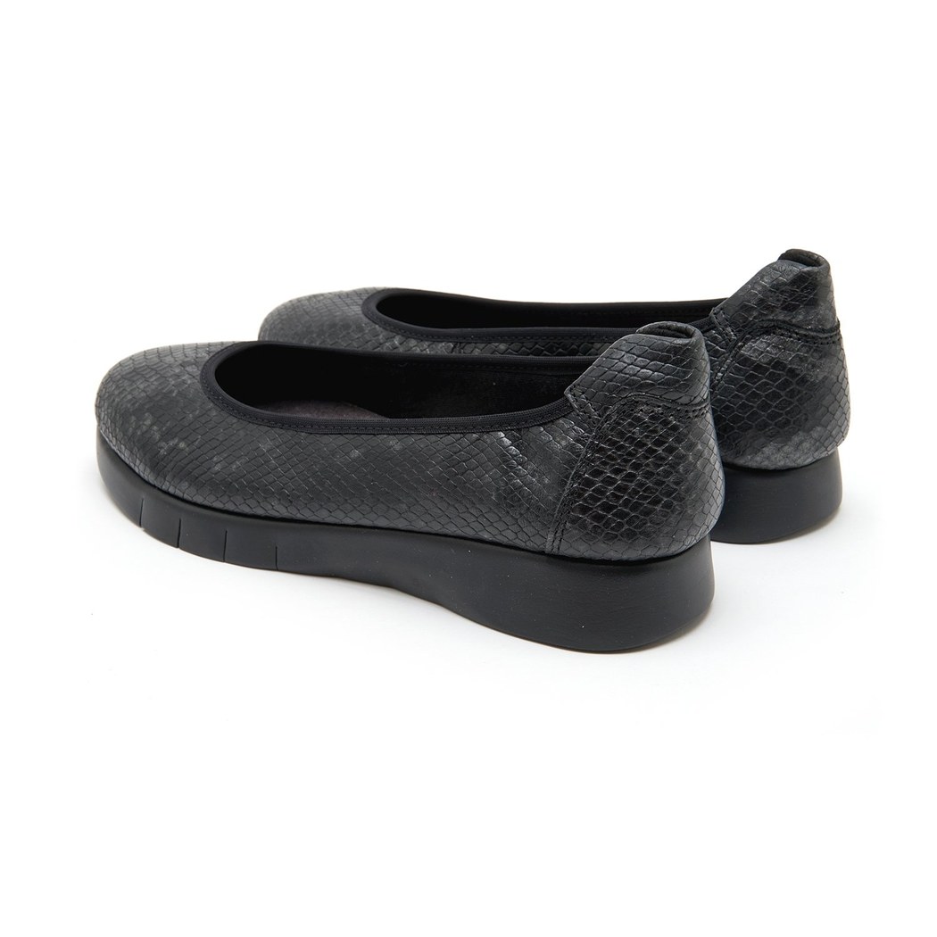 XXXCrescita Comfort Siyah Kadın Egzotik Deri Günlük Ayakkabı