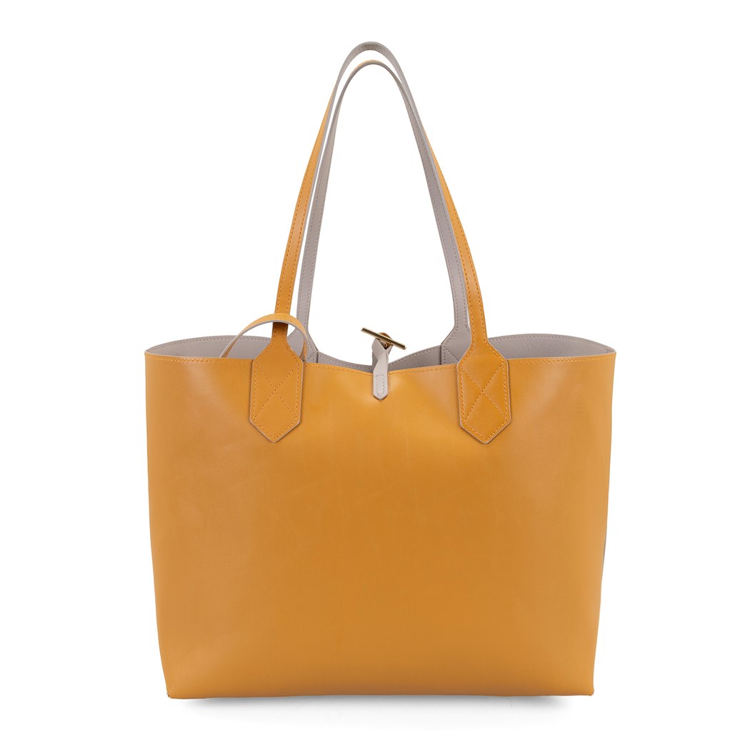 XXXEmely Bej Kadın Çift Taraflı Deri Omuz Çantası