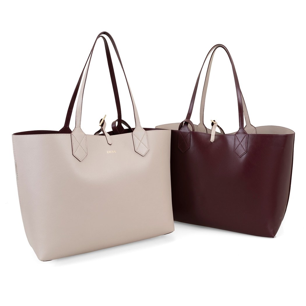 XXXEmely Bordo Kadın Çift Taraflı Deri Omuz Çantası