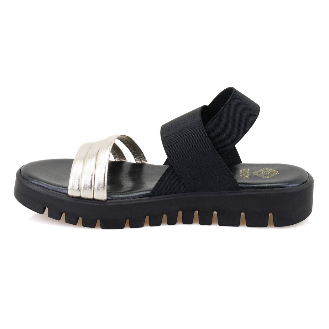 XXXGloaria Siyah Kadın Comfort Tabanlı Sandalet