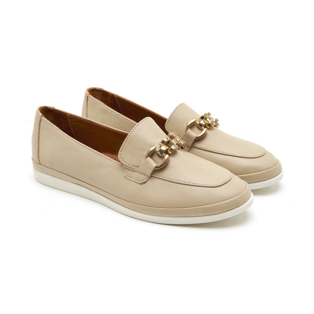 XXXHope DesaComfort Bej Kadın Deri Loafer