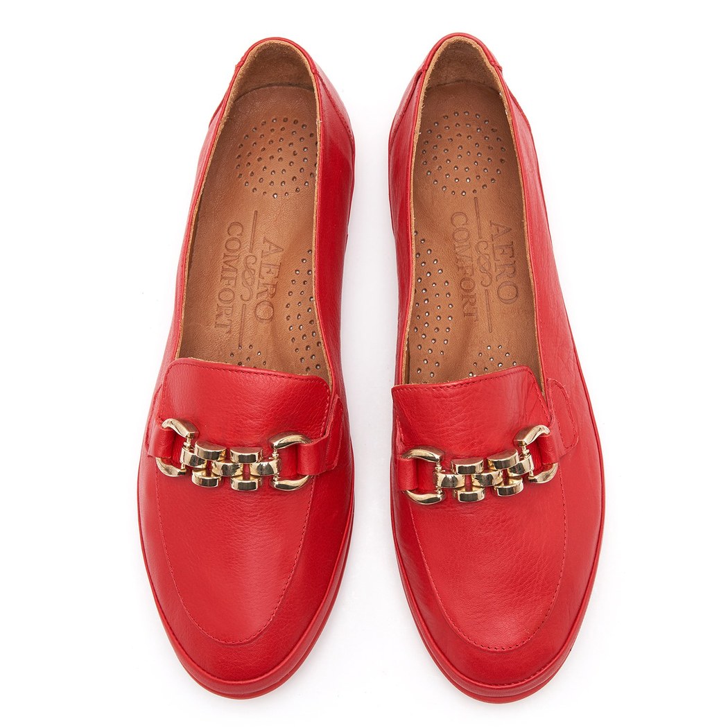 XXXHope DesaComfort Kırmızı Kadın Deri Loafer