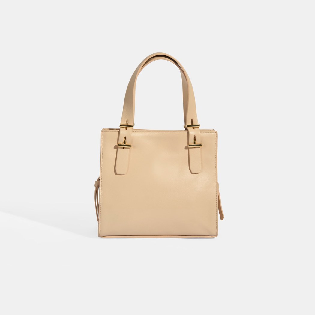 xxxKadın Bej Deri Omuz Çantası