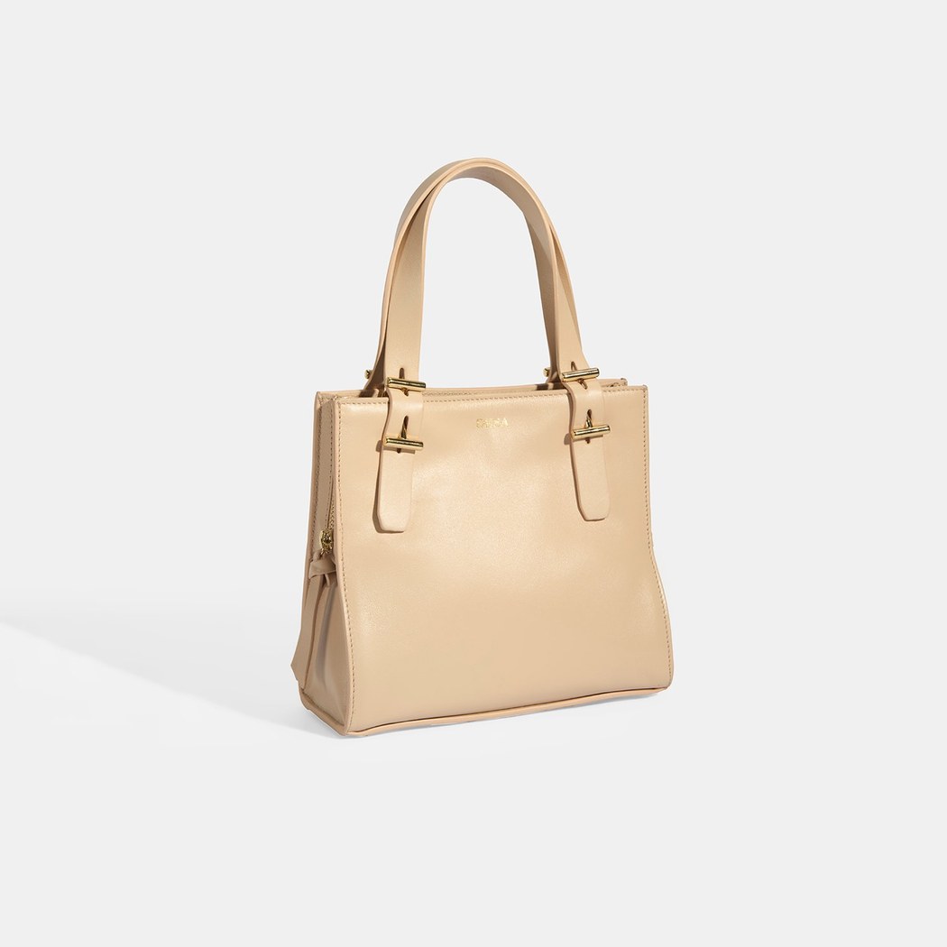 xxxKadın Bej Deri Omuz Çantası