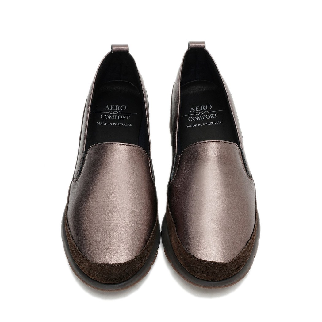 XXXKadın Gümüş Deri DesaComfort Ayakkabı