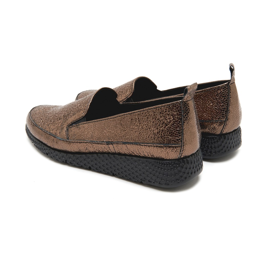 XXXKadın Metalik Vizon Deri Günlük Comfort Ayakkabı