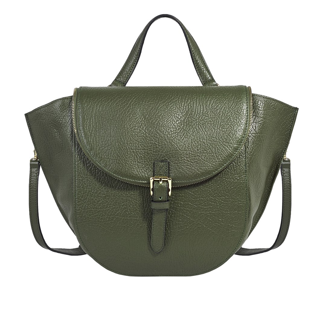 Yeşil Ansia Kadın Deri El Çantası
