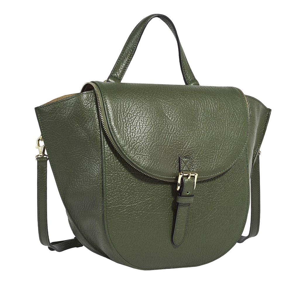 Yeşil Ansia Kadın Deri El Çantası