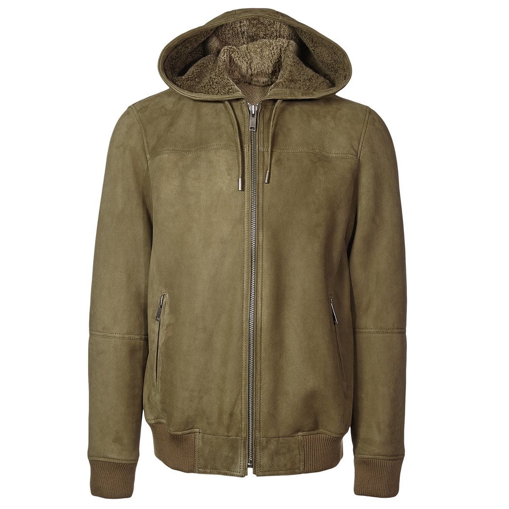 Yeşil Dardano Erkek Kürk Mont